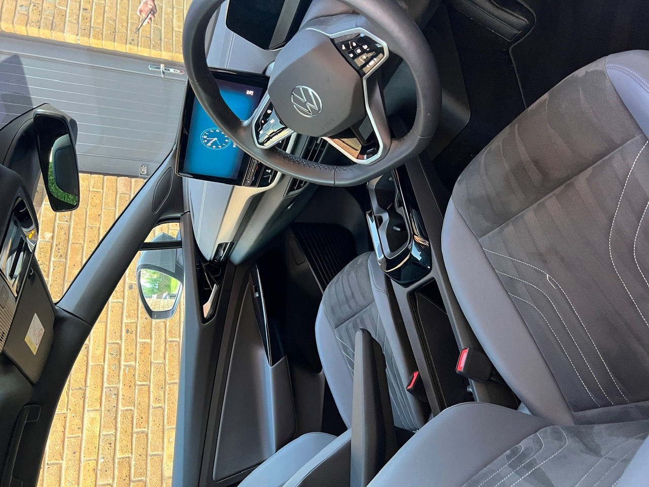 Clean Volkswagen ID.5 cabin, seats and dashboard